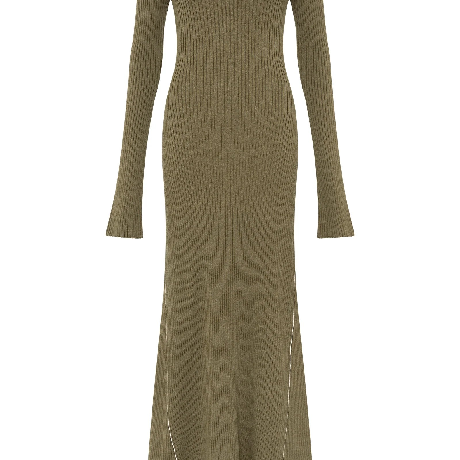 Gaia Knit Maxi Dress - Olive-Nude Lucy-Lot 39 Store & Cafe