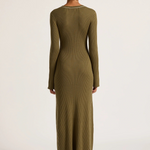 Gaia Knit Maxi Dress - Olive-Nude Lucy-Lot 39 Store & Cafe