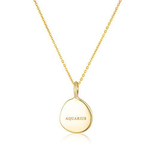 Aquarius zodiac sign on sale necklace